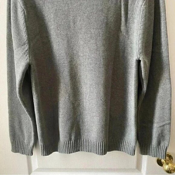 IZOD Sweater 1/4 Zip Pullover 100% Cotton Grey Boys Size XL - Picture 8 of 14
